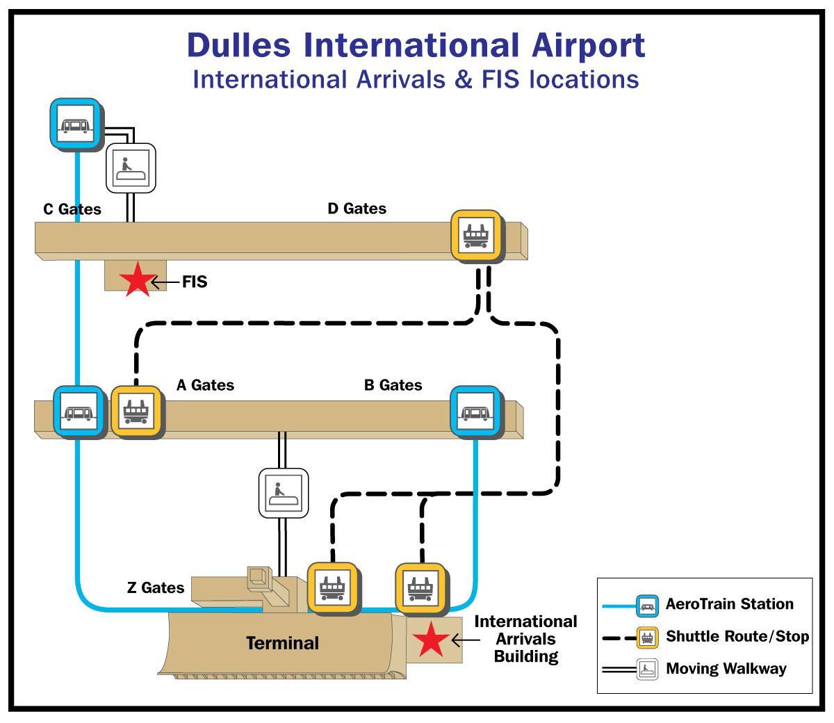 letališče dulles vrata zemljevid