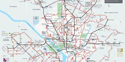 Dc metro, avtobus zemljevid