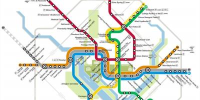 Dc metro zemljevid 2015