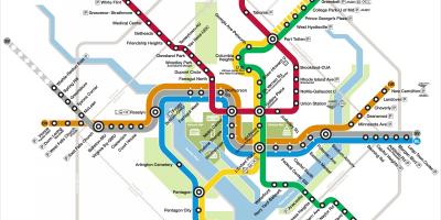 Washington dc metro zemljevid srebrno linijo