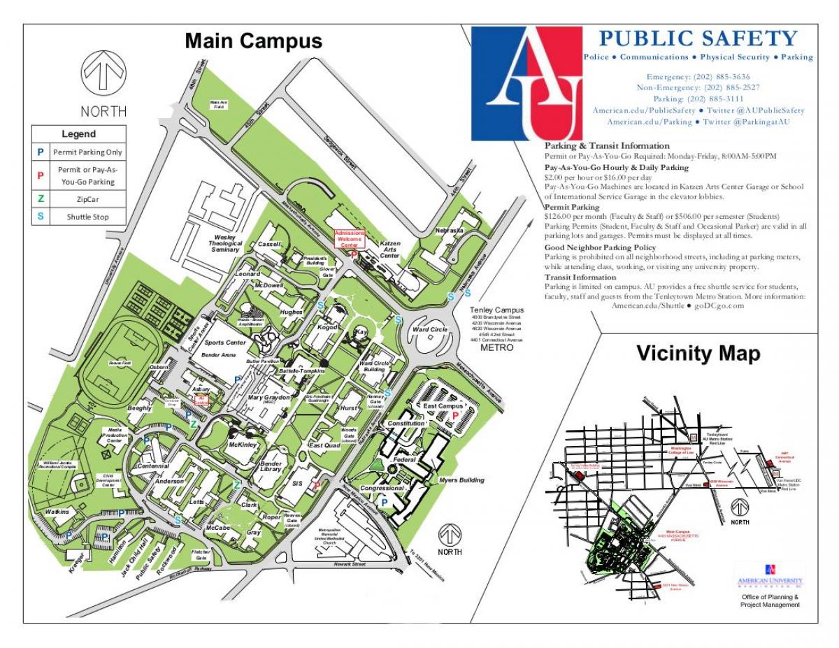 zemljevid au kampus