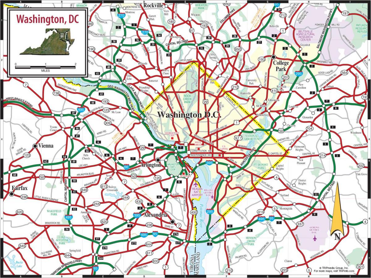 washington dc podzemne železnice zemljevid ulica prekrivanje