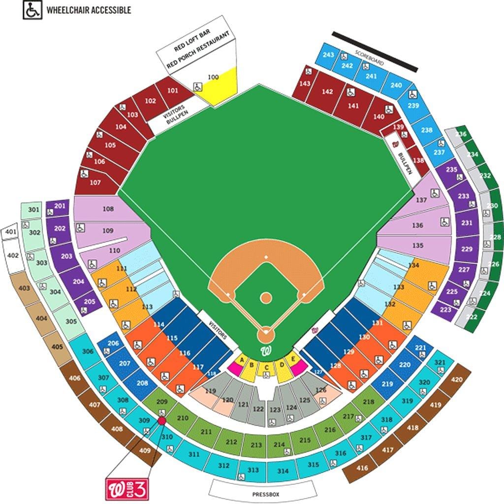 washington državljani ballpark zemljevid