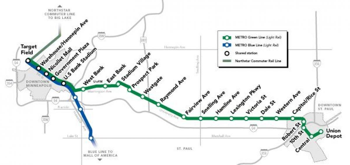 green line dc metro zemljevid