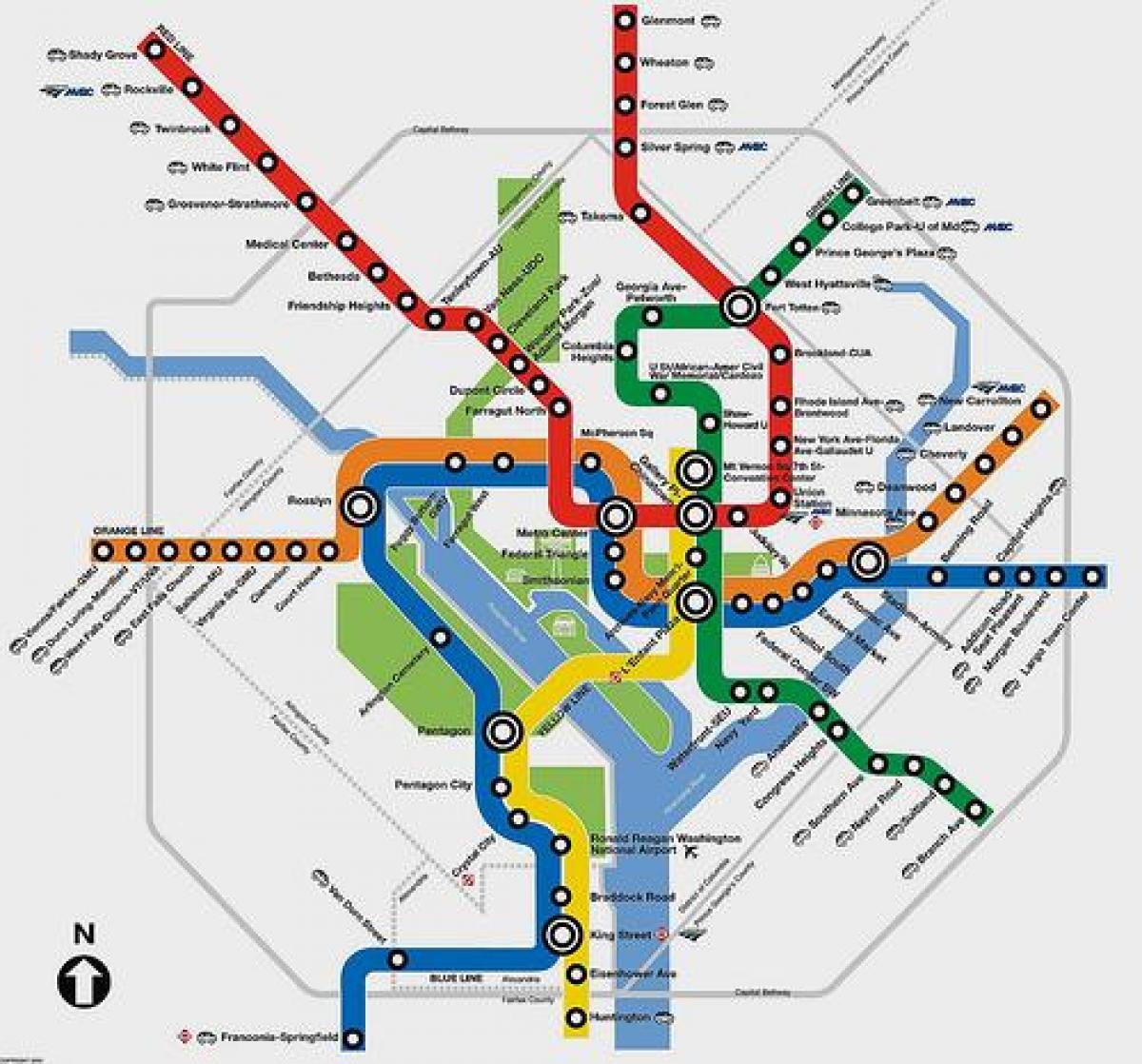 dc metro zemljevid načrtovalec
