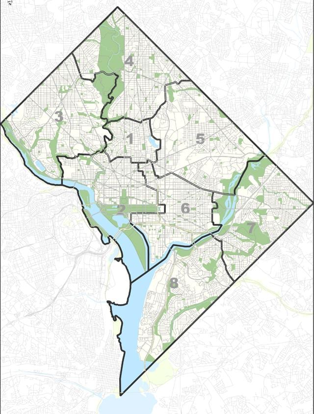 zemljevid washington dc brezplačno parkiranje