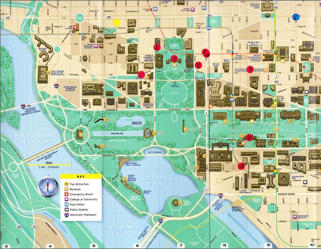 washington točke zemljevid