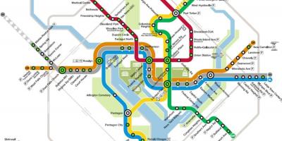 Washington metro postaje zemljevid