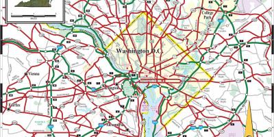 Washington dc podzemne železnice zemljevid ulica prekrivanje