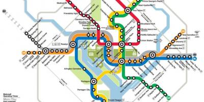 Washington dc metro železnica zemljevid