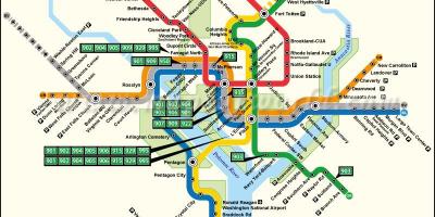 Washington dc tramvaj zemljevid