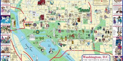 Washington dc mesta za obisk zemljevid