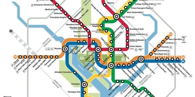 Dc metro zemljevid podzemne železnice