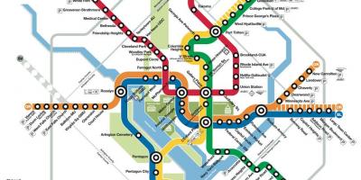 Dc metro zemljevid podzemne železnice
