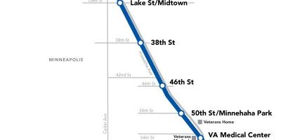 Modra črta dc metro zemljevid