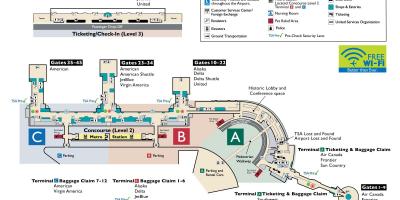 Ronald reagan nacionalno letališče zemljevid