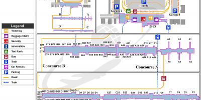 Washington služba notranje revizije letališče zemljevid