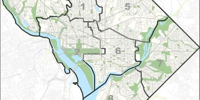 Zemljevid washington dc brezplačno parkiranje