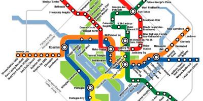 Washington dc metro zemljevid