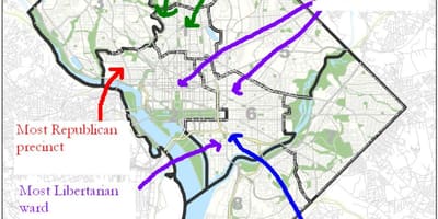 Zemljevid washington dc politične