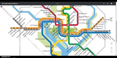 Dc metro potovanje zemljevid