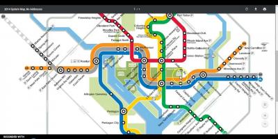 Dc metro potovanje zemljevid