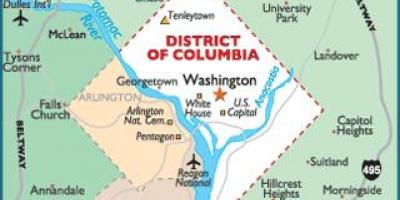 Washington dc in washington zemljevid