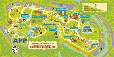 Nacionalni živalskem vrtu v washingtonu dc zemljevid